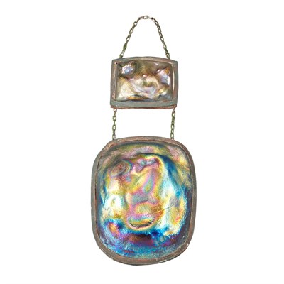 Lot 1387 - Two Unsigned Tiffany Studios Metal Mounted...