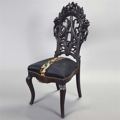Lot 1398 - American Transitional Gothic/Rococo Revival...