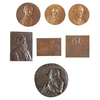 Lot 1213 - Group of Seven Bronze Reliefs and Medallions...