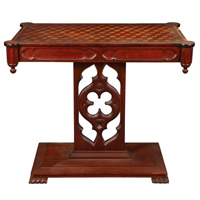Lot 1193 - American Gothic Revival Carved Mahogany and...