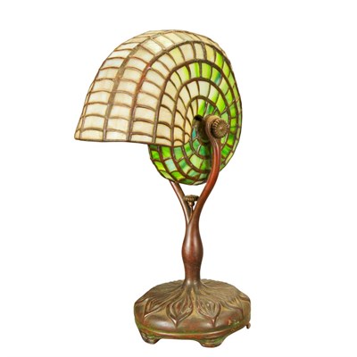 Lot 1365 - Tiffany Studios Bronze and Leaded Favrile...