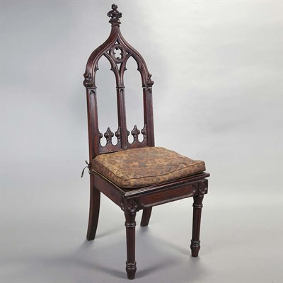 Lot 1329 - American Gothic Revival Carved Mahogany Hall...