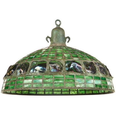 Lot 1367 - Unsigned Tiffany Studios Bronze and Leaded...