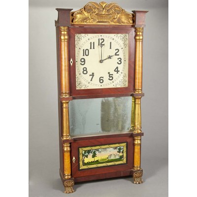 Lot 1587 - American Classical Gilt Mahogany Mantel Clock...