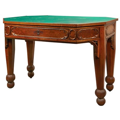 Lot 1222 - American Gothic Revival Oak and Burl-Wood...