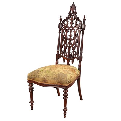 Lot 1202 - American Gothic Revival Carved Rosewood Parlor...