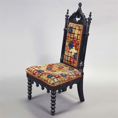 Lot 1585 - American Gothic Revival Stained Oak Child's...