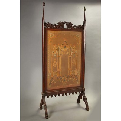 Lot 1563 - American Gothic Revival Mahogany and...