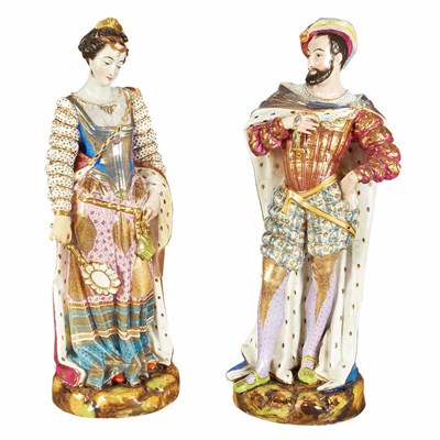 Lot 1325 - Pair of French Porcelain Figures Paris, 19th...
