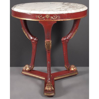 Lot 408 - Continental Neoclassical Style Painted and...