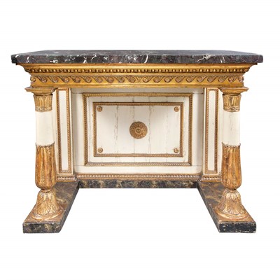 Lot 362 - Italian Neoclasssical Painted and Parcel Gilt...