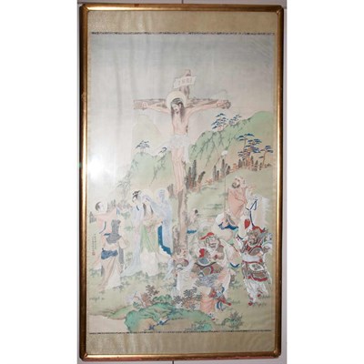 Lot 352 - Framed Chinese Pigment on Silk Painting...