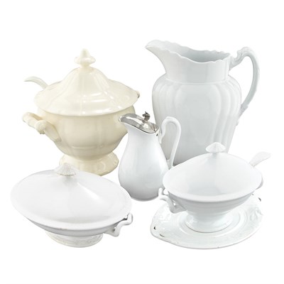 Lot 102 - Group of English White Glazed Ironstone and...