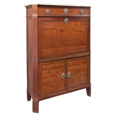 Lot 258 - Louis XVI Mahogany Secretaire a Abattant Late...