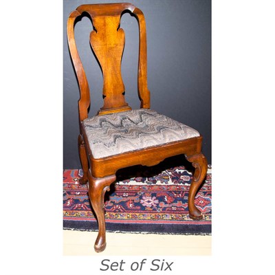Lot 390 - Set of Six George II Style Mahogany Dining...