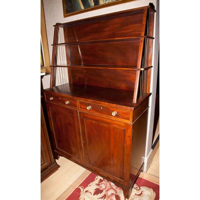 Lot 120 - George III Style Mahogany Bookcase Cabinet...