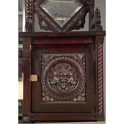 Lot 421 - Renaissance Revival Carved and Dark Stained...