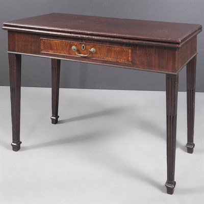 Lot 233 - George III Mahogany Fold-Over Game Table...