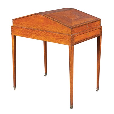 Lot 237 - George III Tulipwood Banded Satinwood Double...