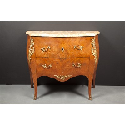 Lot 264 - Louis XV Style Gilt-Metal Mounted Marquetry...