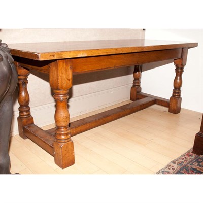 Lot 298 - Provincial Oak Refectory Table Height 30...