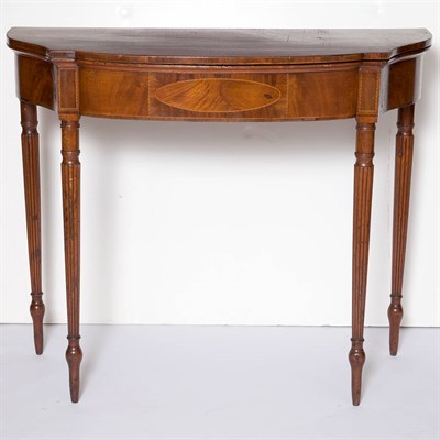 Lot 660 - Federal Style Inlaid Mahogany Fold-Over Games...