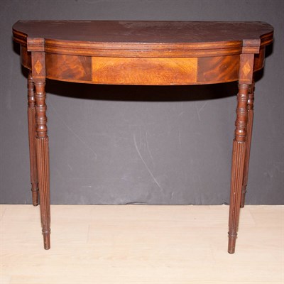 Lot 276 - Federal Style Inlaid Mahogany Card Table...