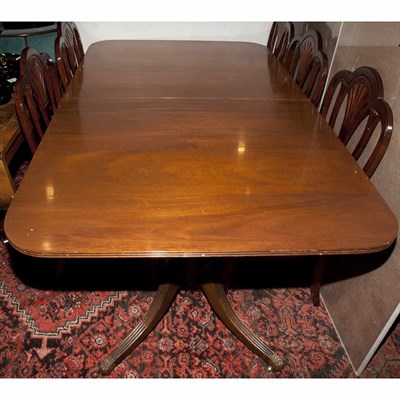 Lot 336 - George III Style Mahogany Double-Pedestal...