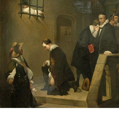 Lot 46 - English School 20th Century The Prisoner Oil...