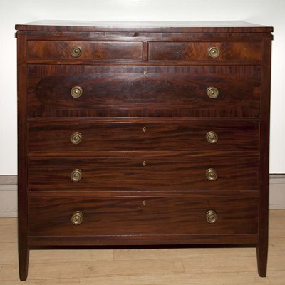 Lot 311 - Federal Mahogany Bureau Mid 19th century The...