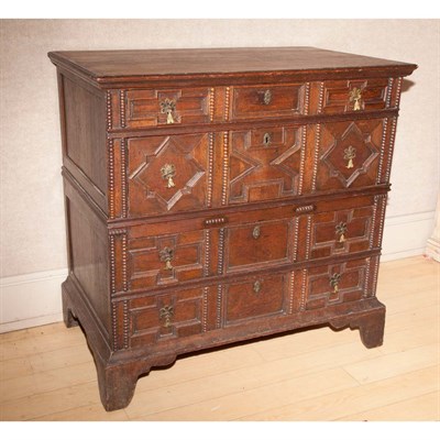 Lot 331 - Jacobean Style Oak Chest of Drawers Height 38...