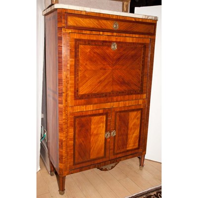 Lot 388 - Louis XVI Style Marble Top Fruitwood...