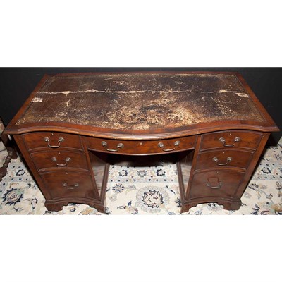 Lot 629 - George III Style Mahogany Double-Pedestal Desk...