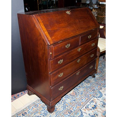Lot 457 - American Stained Walnut Slant Front Desk...