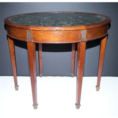 Lot 380 - Continental Marble Top Walnut Center Table...