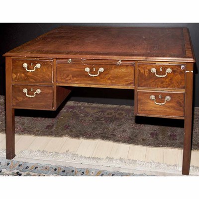 Lot 584 - George III Leather Top Mahogany Desk Height 31...