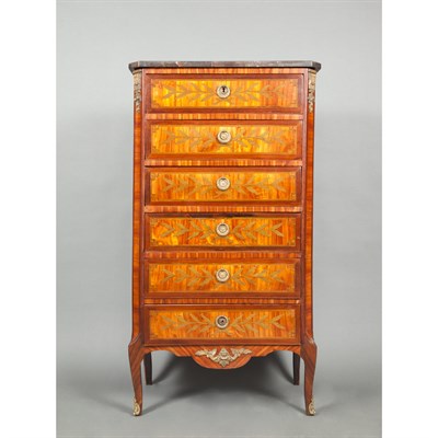 Lot 282 - Louis XVI Style Gilt-Bronze Mounted Marquetry...