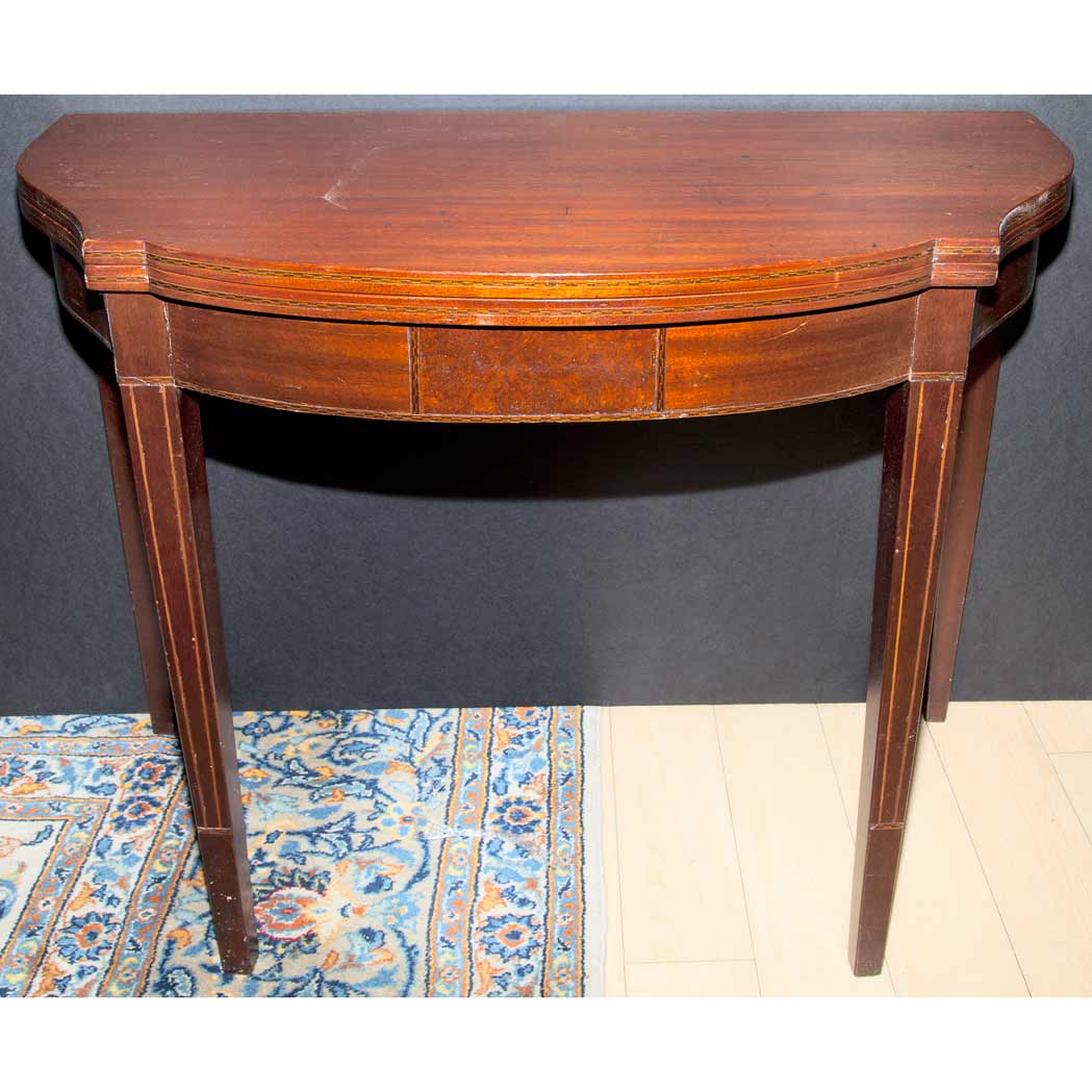 Lot 479 - Federal Style Inlaid Mahogany Card Table...