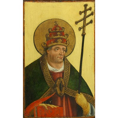 Lot 4 - German School 15th Century Saint Gregory the...