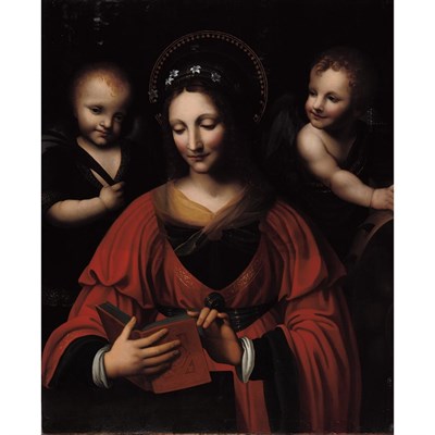 Lot 49 - Follower of Bernardo Luini Saint Catherine...