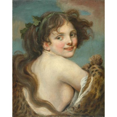 Lot 87 - Follower of Jean-Baptiste Greuze Young Bacchus...