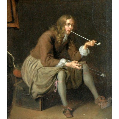 Lot 13 - Attributed to Caspar Netscher Seated Man,...