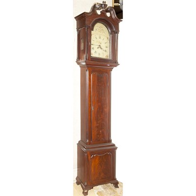 Lot 179 - Chippendale Mahogany Tall Case Clock The...
