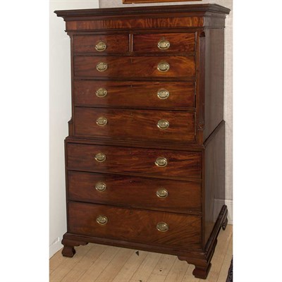 Lot 356 - George III Mahogany Chest on Chest Late 18th...