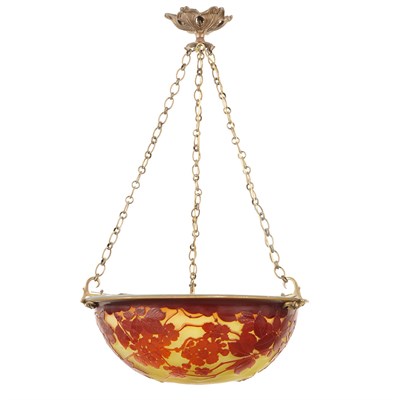 Lot 331 - Galle Acid Etched Cameo Glass Plafonnier First...