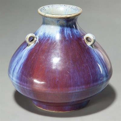 Lot 284 - Chinese Flambe Glazed Porcelain Vase 19th...