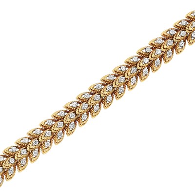 Lot 267 - Gold and Diamond Bracelet