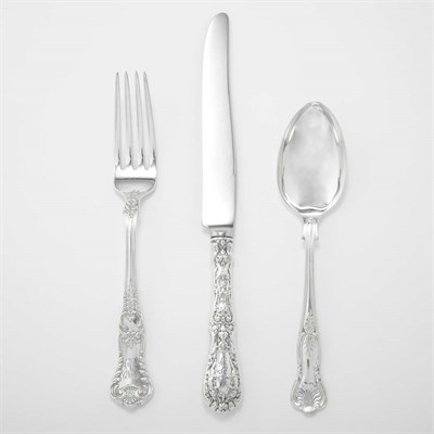 Lot 319 - Assembled English Style Silver Plated Flatware...