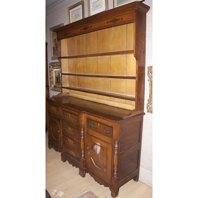 Lot 245 - Georgian Style Oak Welsh Dresser Height 6 feet...