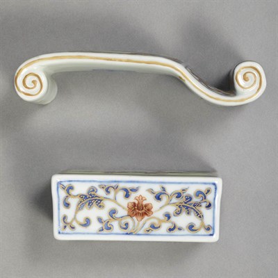 Lot 354 - Chinese Glazed Porcelain Scholar's Objects...